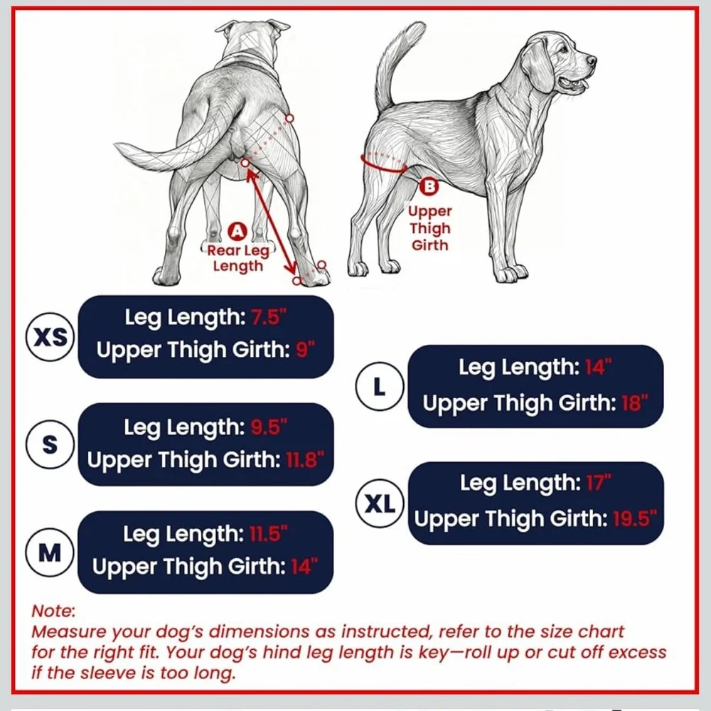 Dog Leg Sleeve for Stop Licking & Post-Surgery Recovery Protects Injured Legs